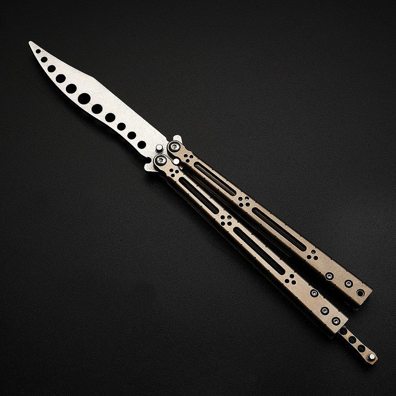 TheOne Basilisk Butterfly knife Trainer / Ancient Bronze - Winged Edge - TheOne