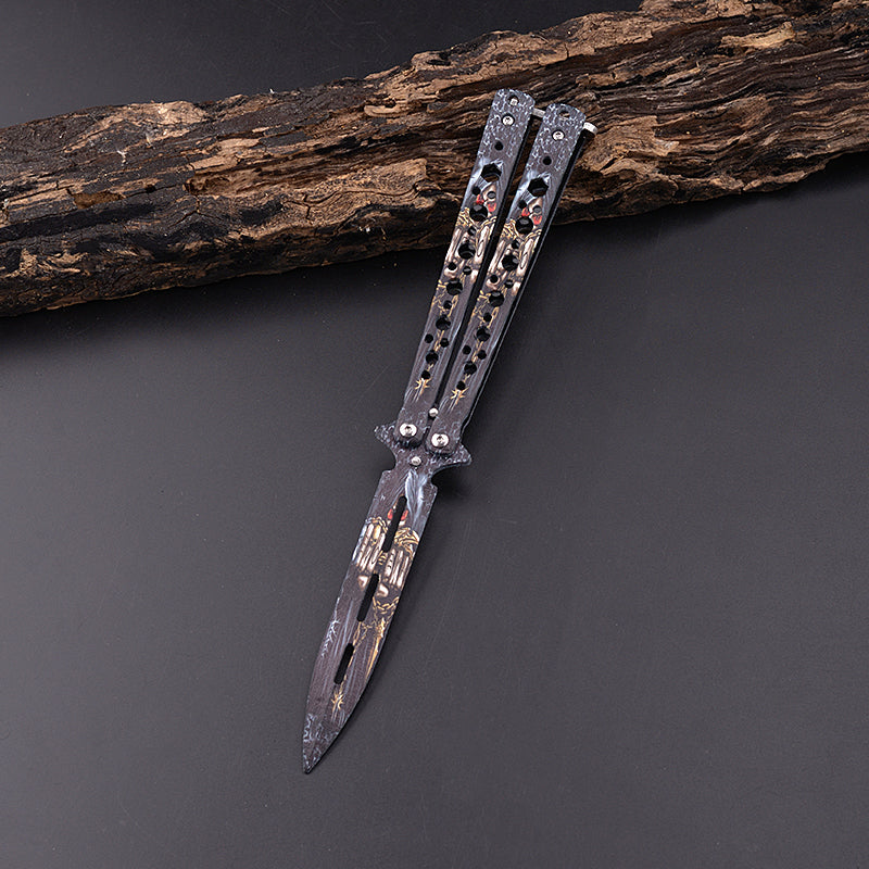 Doppelspitziger Butterfly-Messer-Trainer