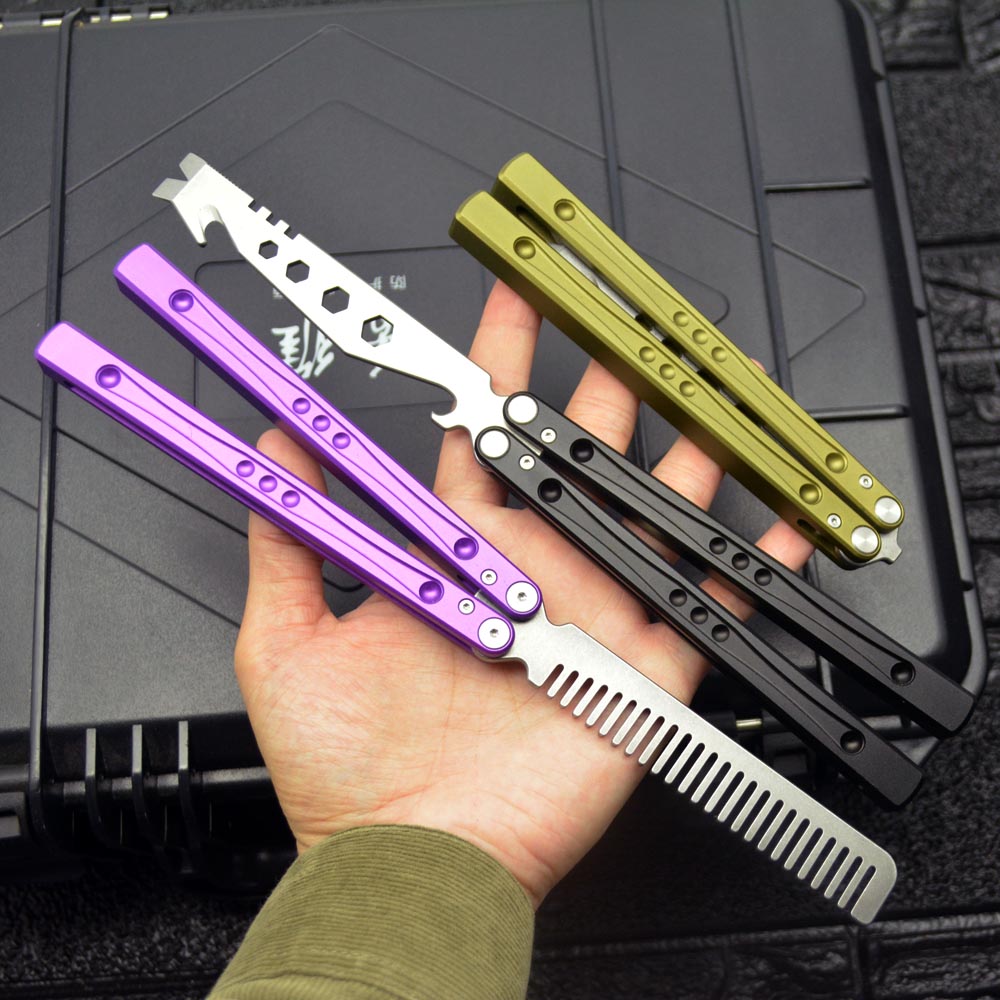 Uncut Fancy Butterfly Knife Trainer (Comb + Bottle opener)