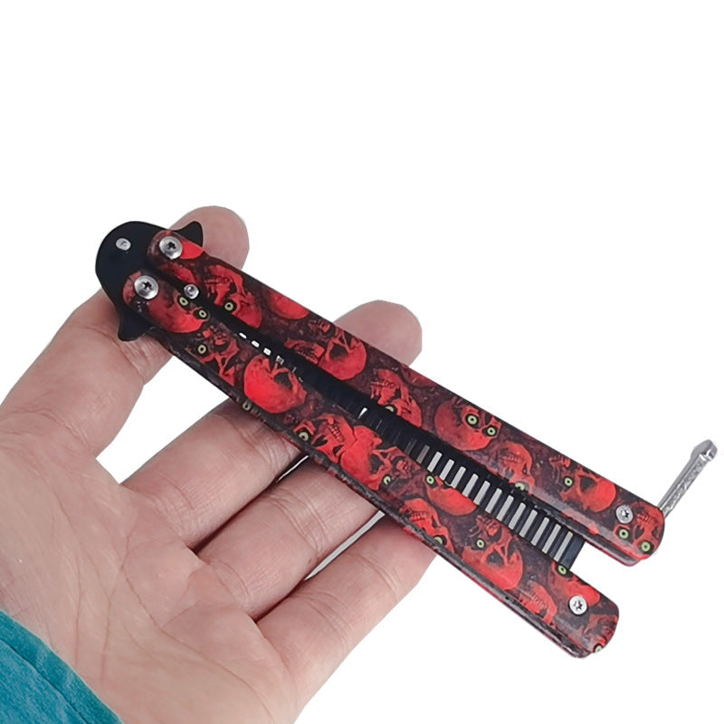 Butterfly Knife Trainer Dull Comb 100% Safe – Winged Edge Butterfly Knives  & Balisong Trainers