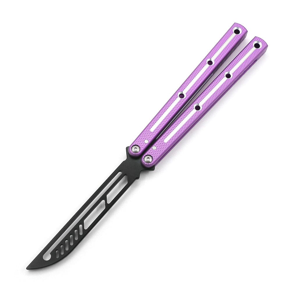 Baliplus Krake Raken (Kraken) V3 Balisong Butterfly Knife Trainer Clone / Pink - Winged Edge - Winged Edge