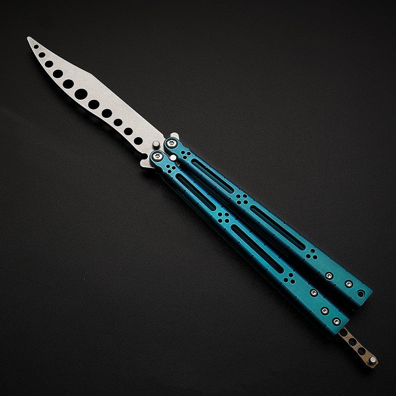 TheOne Basilisk Butterfly knife Trainer / Diamond Blue - Winged Edge - TheOne