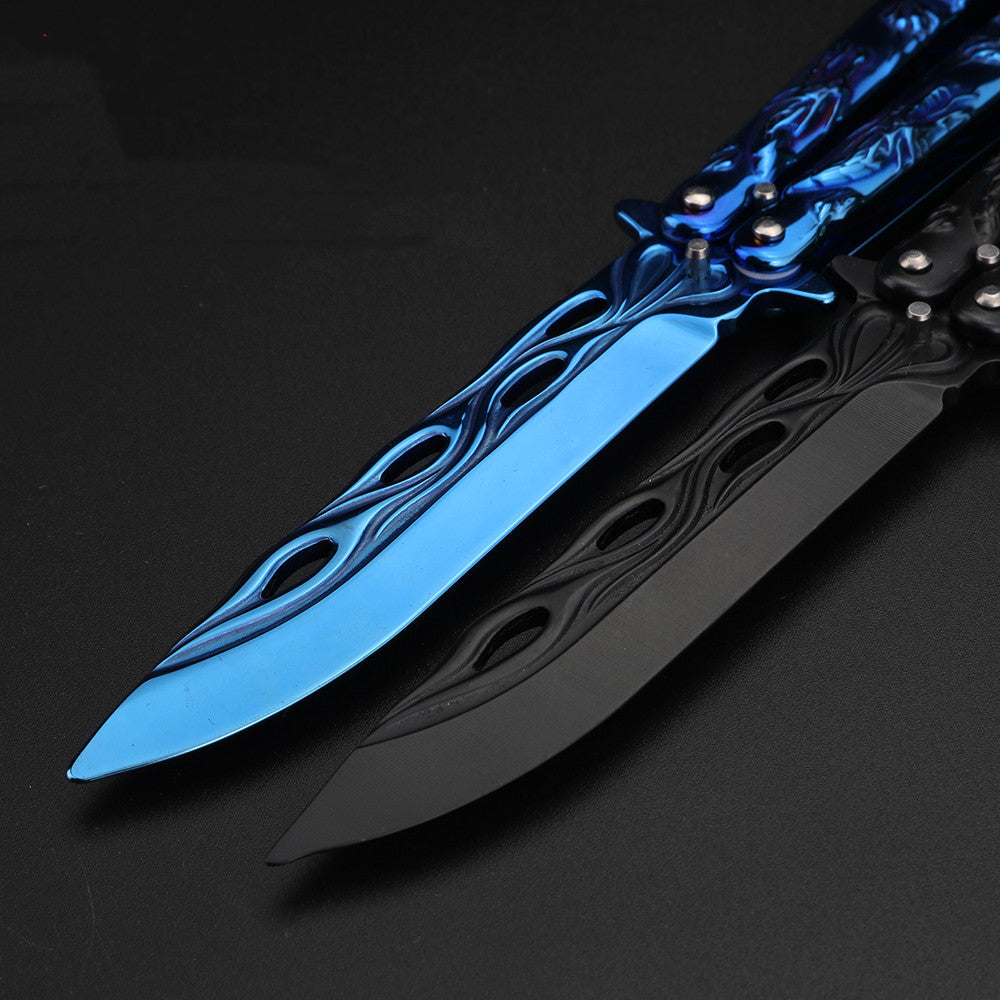 Relief Dragon Butterfly Knife Trainer / - Winged Edge - Winged Edge