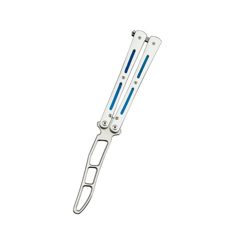 Butterfly Knife Trainer G10 Handle / White - Winged Edge - Winged Edge