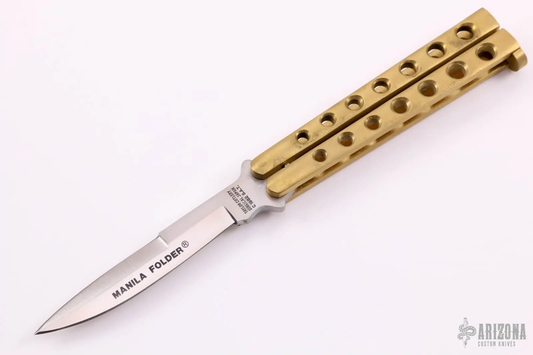 classic bowie butterfly knife - winged edge - butterfly knife trainer balisong ada, kent county, michigan, united states of america, USA