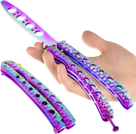 winged edge butterfly knife trainer purple amazon - kent county, ada, michigan, united states