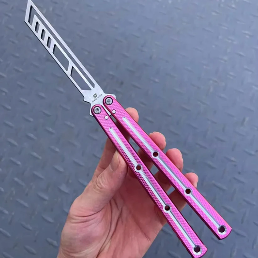 pink butterfly knife trainer balisong winged edge - ada, kent county, michigan, united states
