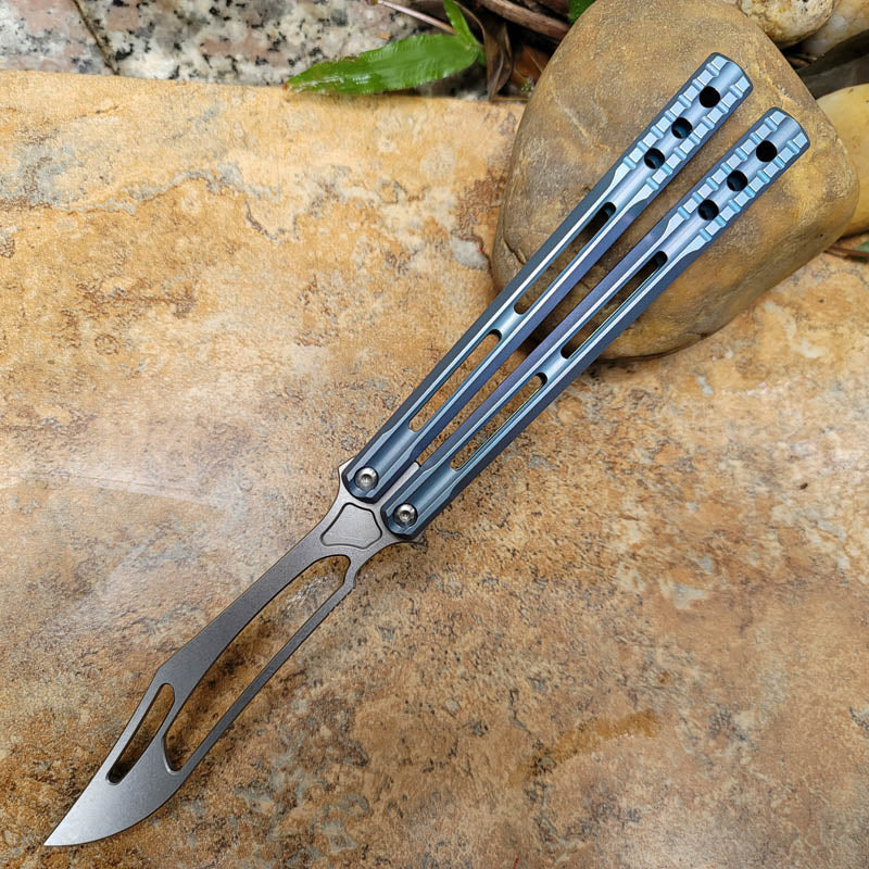 TheOne JK Orca Clone Butterfly Knife Trainer / Lake Blue - Winged Edge - TheOne