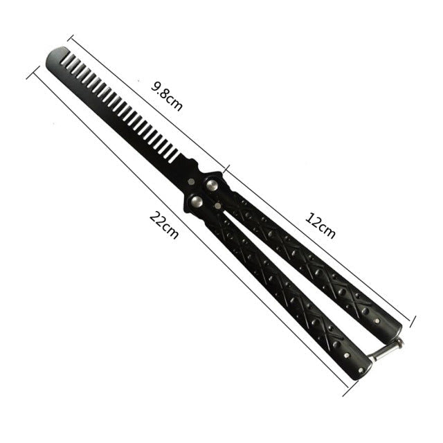 Butterfly Knife Trainer Dull Comb 100% Safe – Winged Edge Butterfly Knives  & Balisong Trainers