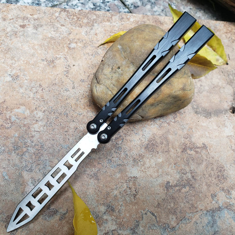 Kitchen Appliances - Winged Edge Spear Point Balisong Butterfly Knife Trainer