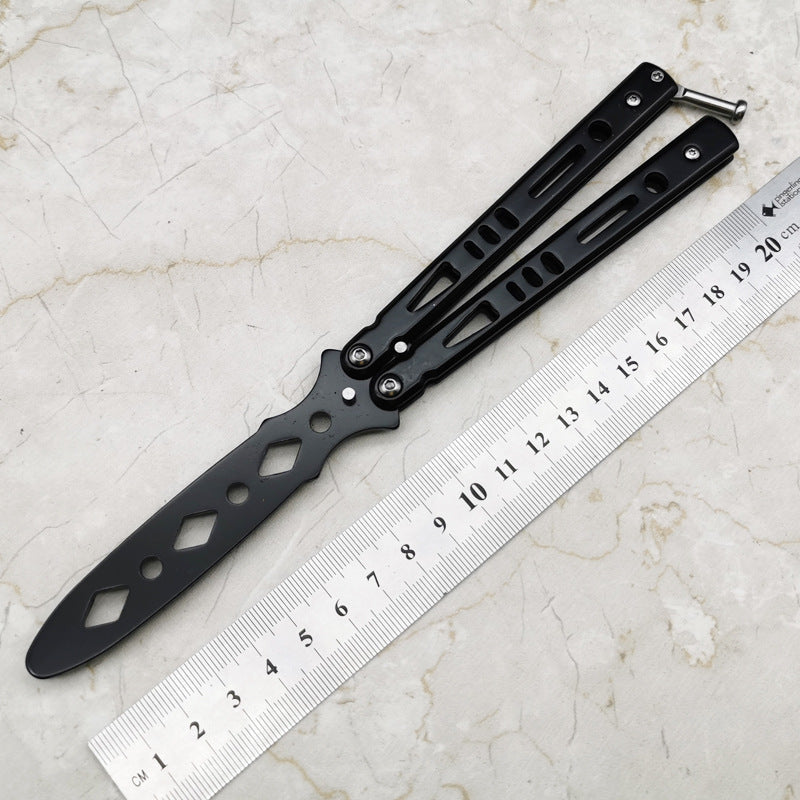V10 Butterfly Arc Angel Butterfly Knife Trainer / Matte Black - Winged Edge - Winged Edge