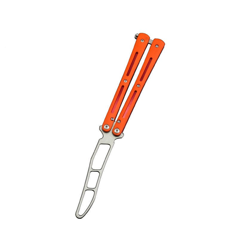 Butterfly Knife Trainer G10 Handle / Orange - Winged Edge - Winged Edge