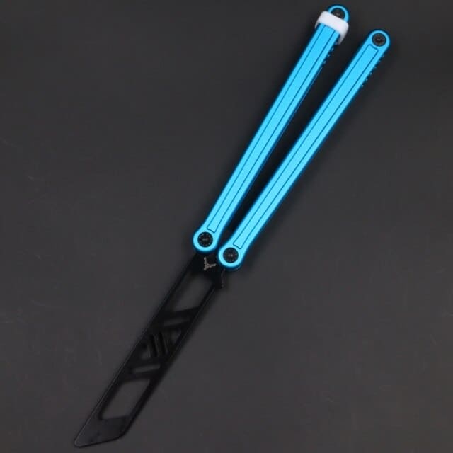 Glidr Arctic 2 Butterfly Knife Balisong Trainer Clone / Blue - Winged Edge - XDYY