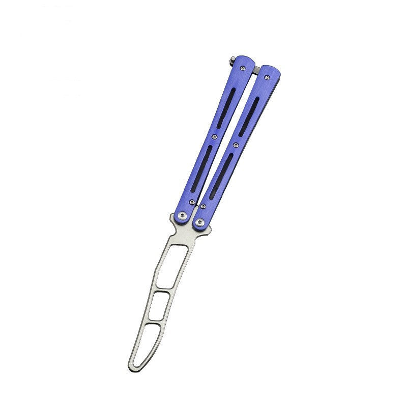 Butterfly Knife Trainer G10 Handle / Blue - Winged Edge - Winged Edge
