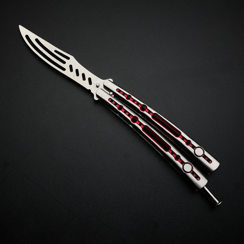 Armed Shark Thunderbird Butterfly Knife Trainer / Velvet Red - Winged Edge - Armed Shark