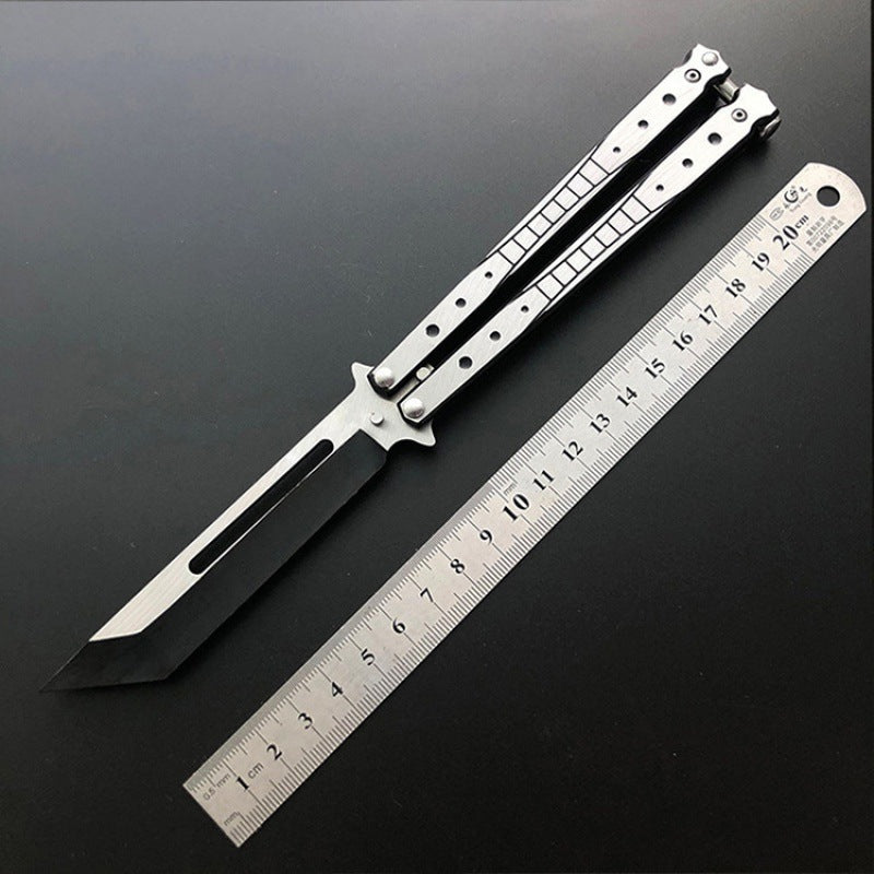 Winged Edge Butterfly Knife Trainer / Midnight Black - Winged Edge - Michigan United States - Tanto Butterfly Knife Trainer