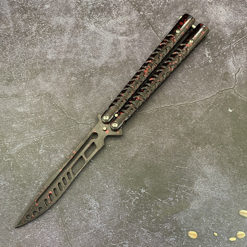 Pattern Galaxy Butterfly Knife Trainer / Red - Winged Edge - Winged Edge