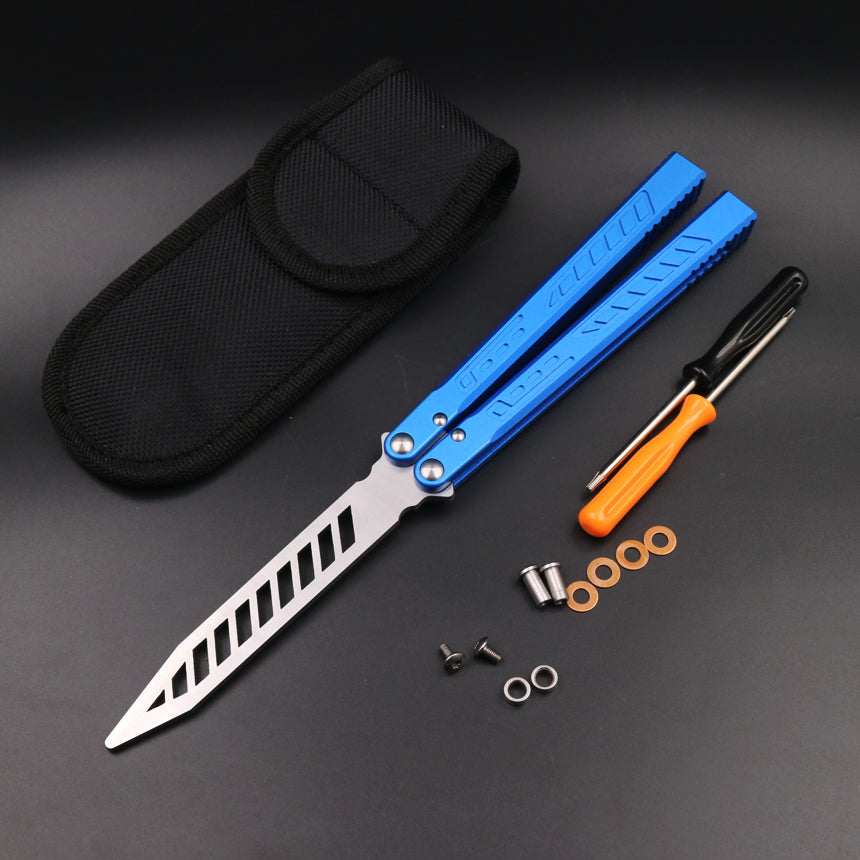 TheOne Falcon Butterfly Knife Trainer / Ocean Blue - Winged Edge - TheOne