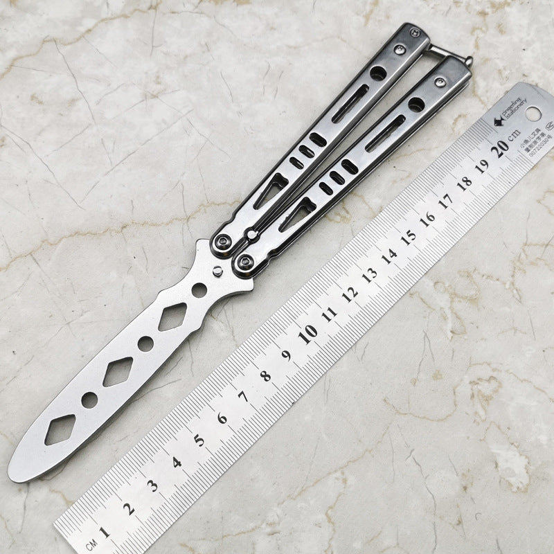 V10 Butterfly Arc Angel Butterfly Knife Trainer / Metal Finish - Winged Edge - Winged Edge